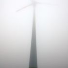 Windrad im Nebel