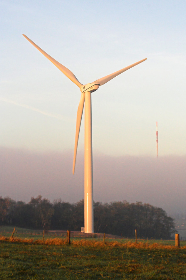 Windrad in Stolberg Werth und Sender Donnerberg