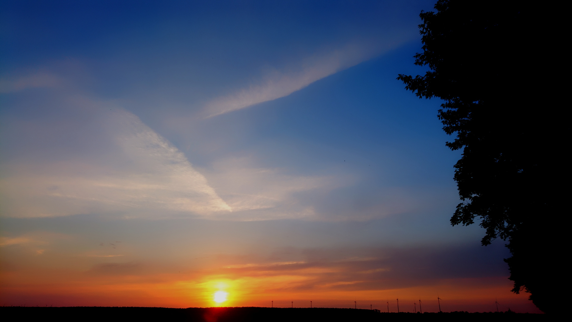 Windrad Landschaften im Sonnenuntergang SD01