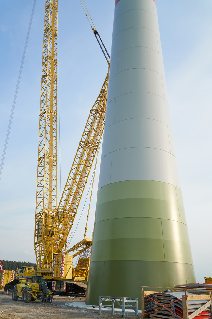 Windradbau bei Wolkenstein, Sachsen 7