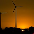 Windräder am Abend