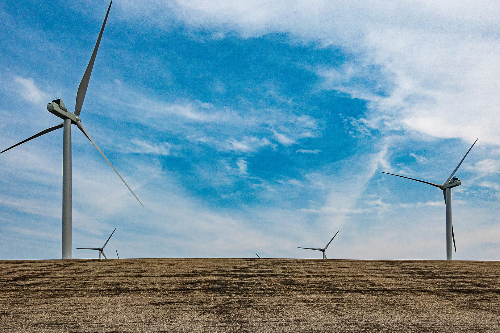 Windräder an den Deltawerken in Zeeland