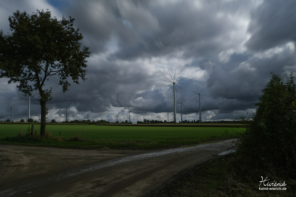 Windräder auf dem Schöppinger Berg - mal etwas anders