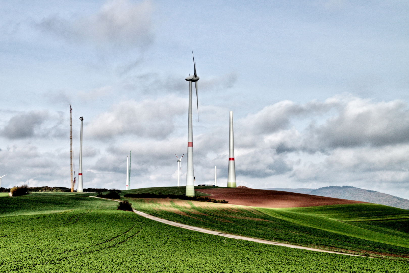 Windräder im Bau