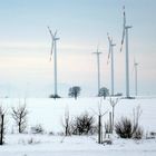 Windräder im Winter