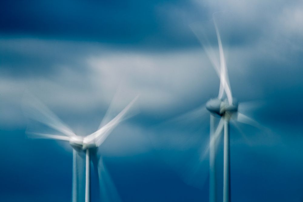 Windräder in Bewegung