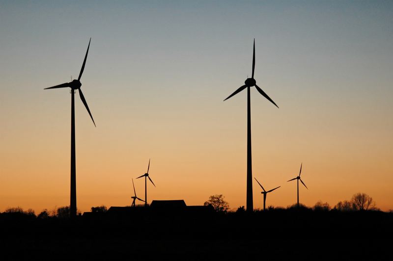 Windräder von ihrer schönen Seite