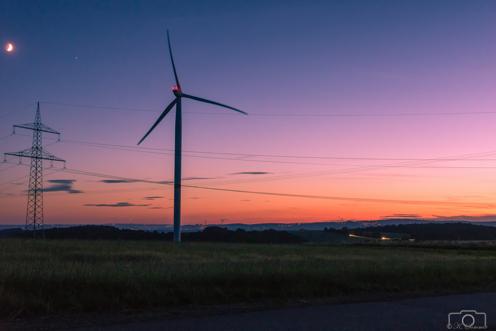 Windrand in der blauen Stunde