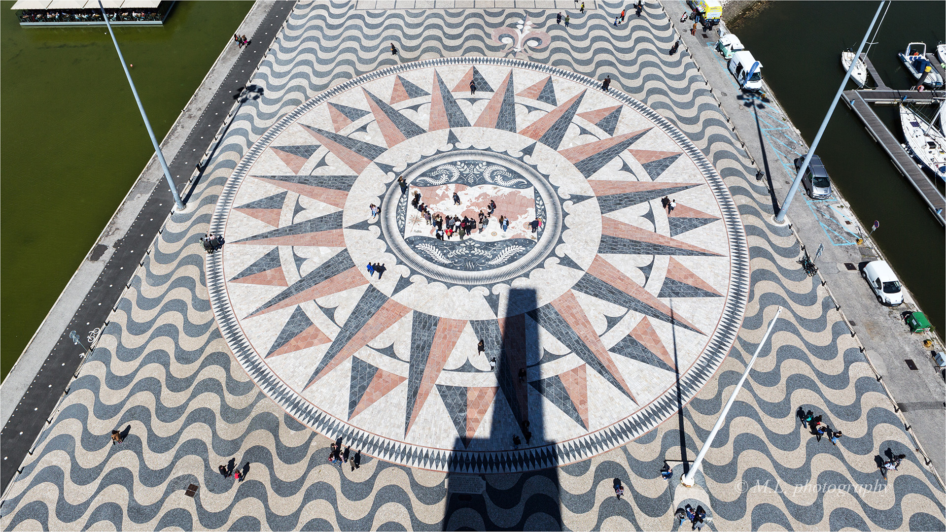 Windrosenmosaik in Belém.