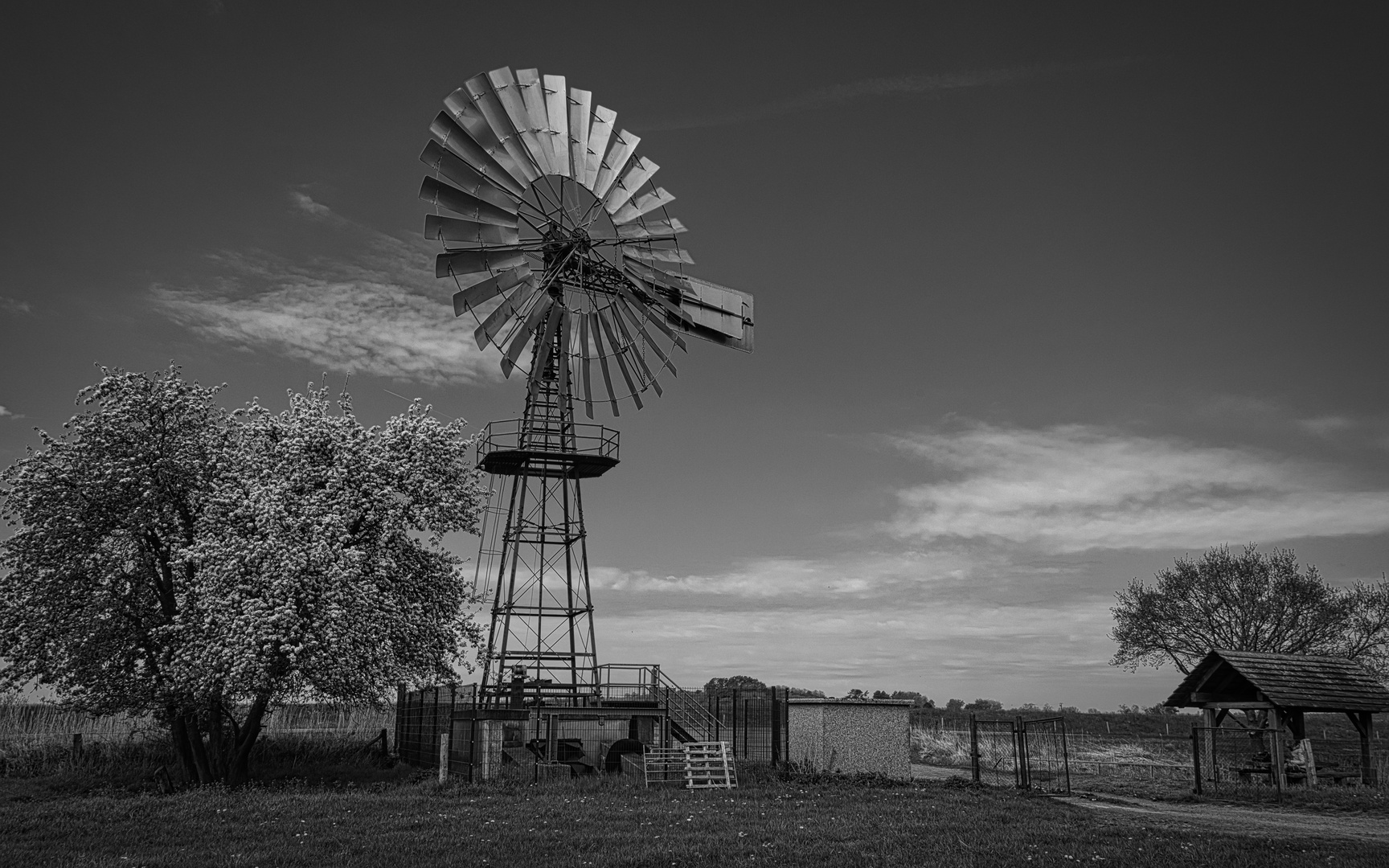 Windschöpfwerk zwischen Middelhagen und Lobbe