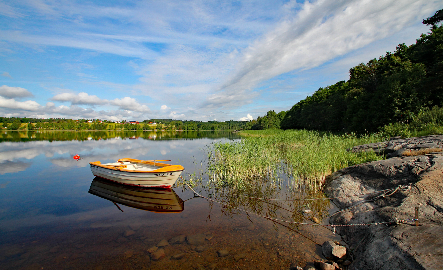 Windstille am See