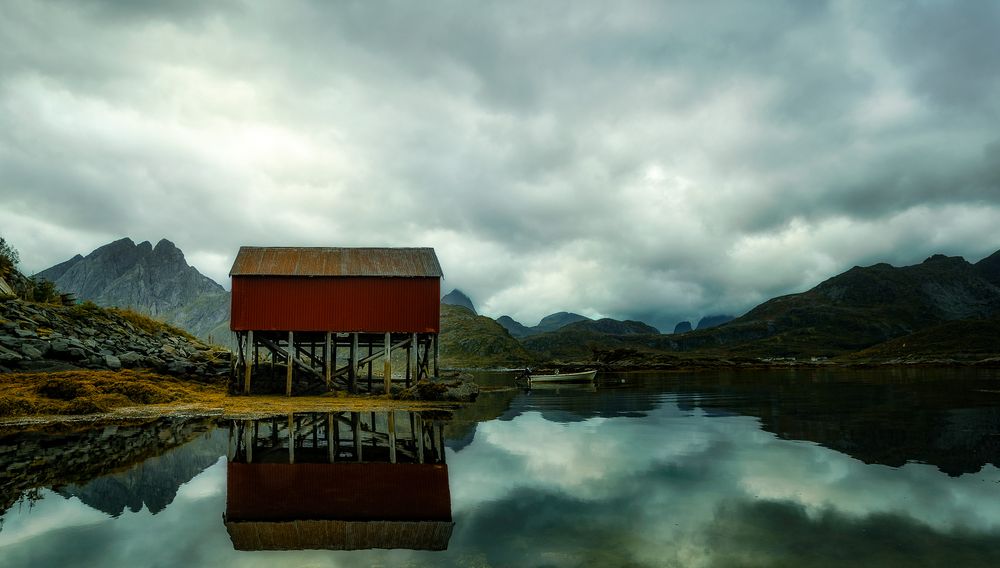 Windstille im Fjord