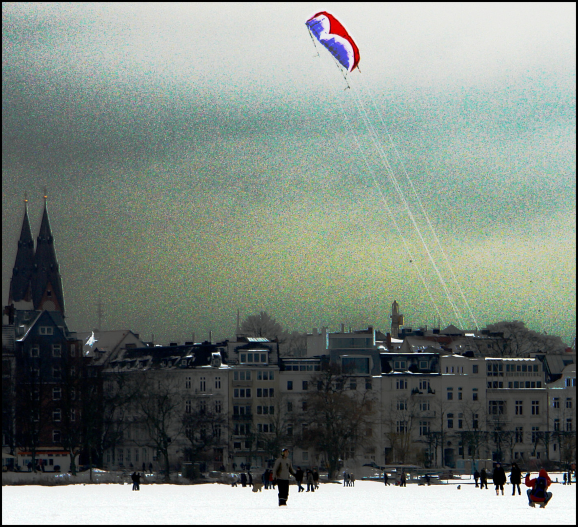 windsurfen mit schlitten