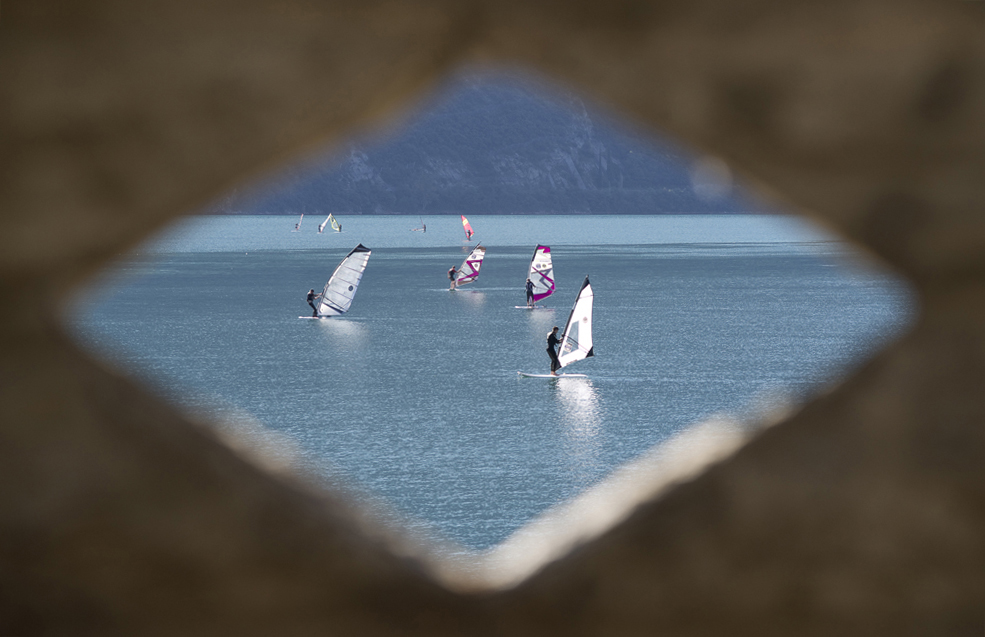 Windsurfer auf dem Gardasee