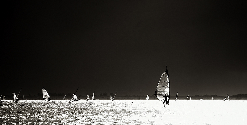 Windsurfer auf dem Grevelinger Meer