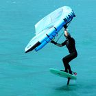 Windsurfing blau