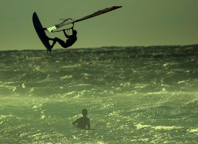 windsurfing brutal beach