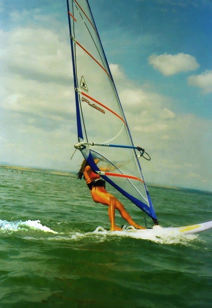 windsurfing girl