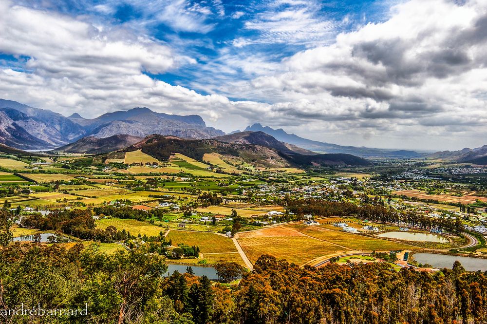 Wine lands Franschhoek South Africa