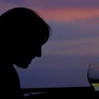 wine, women and sunset