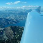 Wing in the sky of the south alps