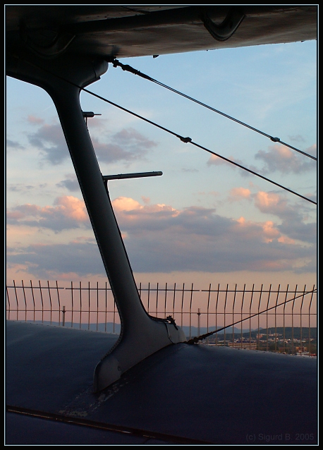 Wing-View in the evening - Stuttgart