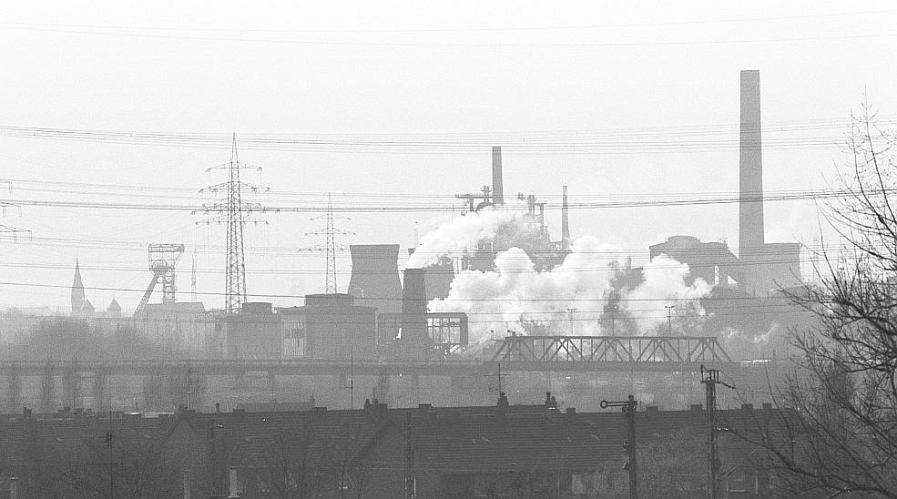 Winter 1977 Blick auf Wanne-Eickel