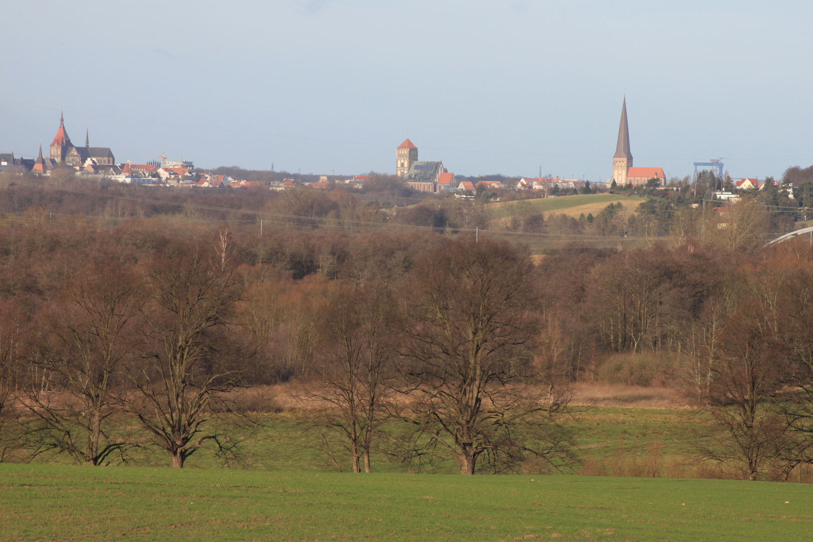 Winter 2012 / Blick auf Rostock