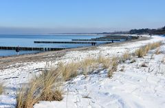 Winter 2021 am Strand von Hohe Düne