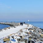 Winter 2021 auf der Warnemünder Ostmole