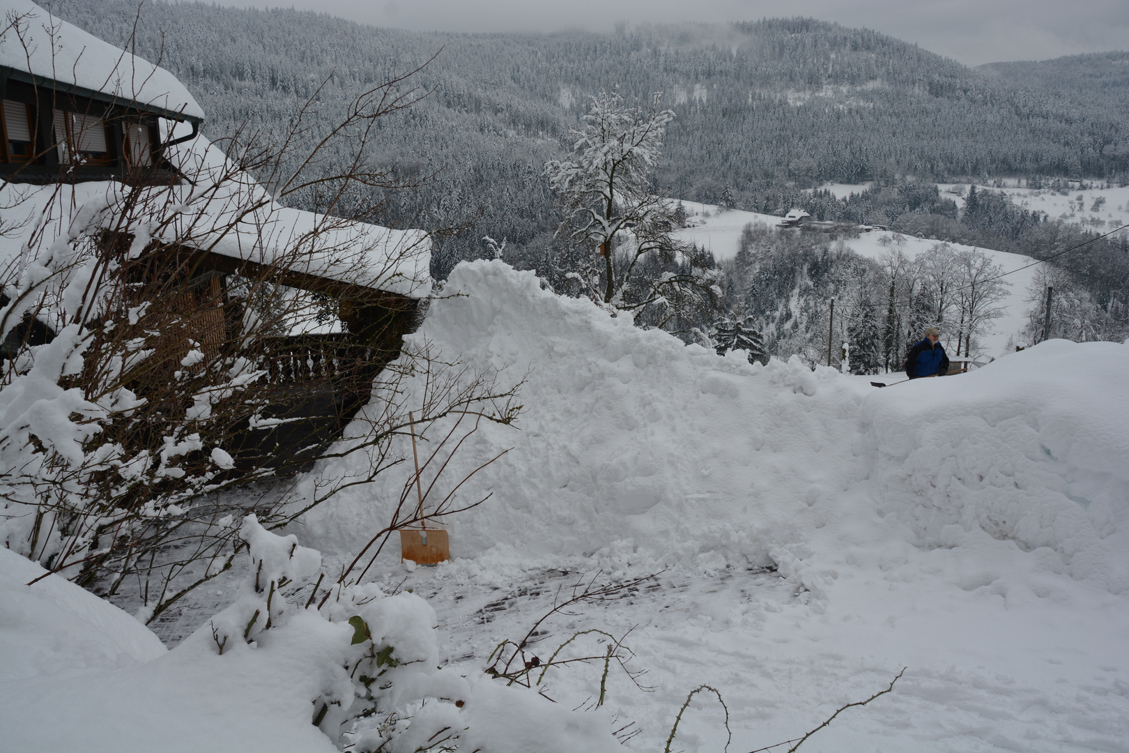 Winter 2021 - Schnee bis zur Dachrinne