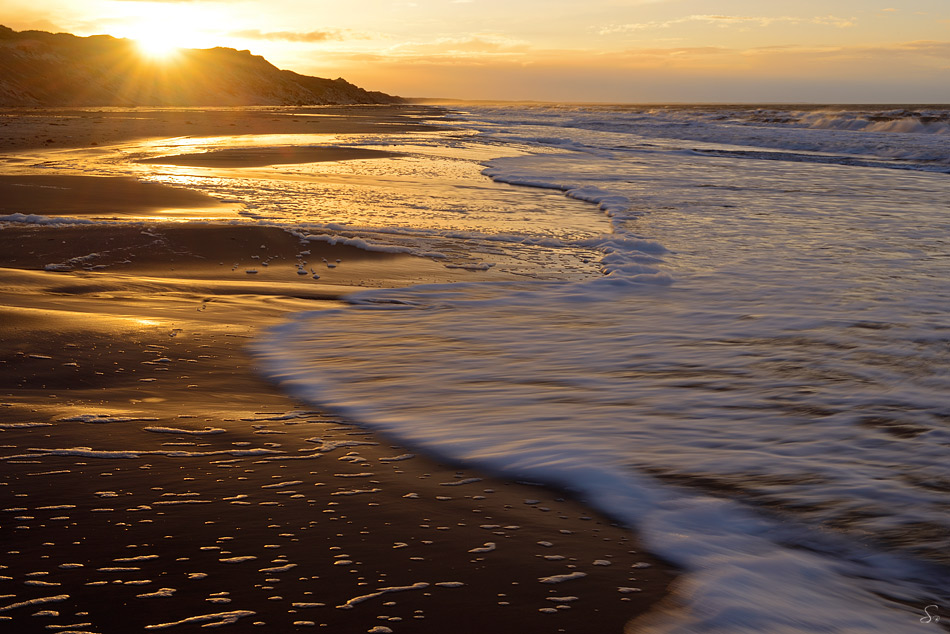 Winter Abend an der Nordsee