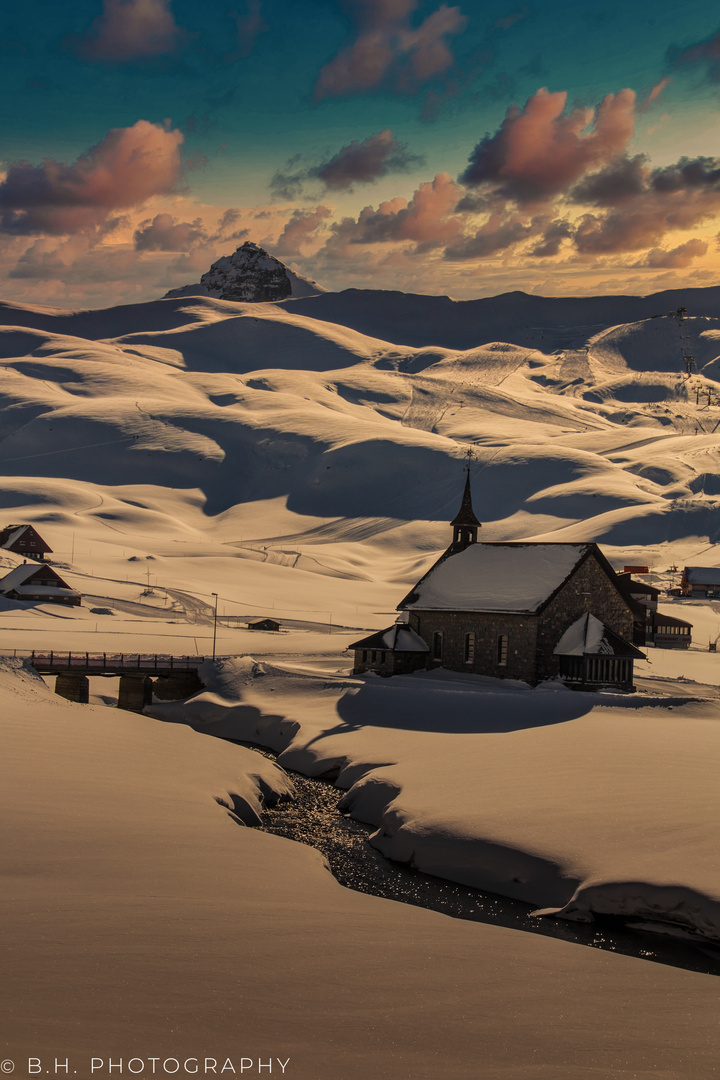 Winter Abendstimmung auf der Melchsee Frut