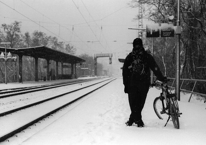 Winter am Bahnhof