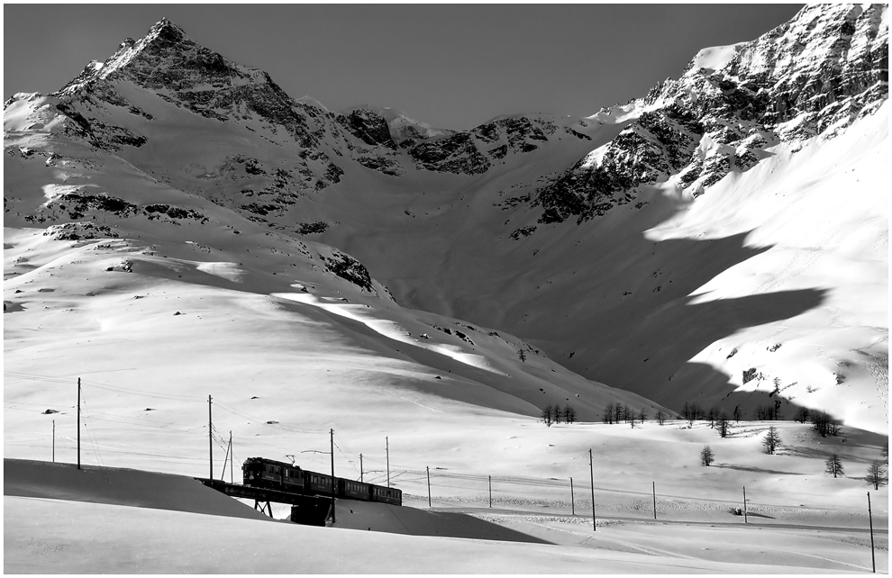 Winter am Berninpass