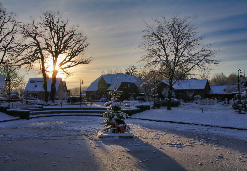 Winter am Dorfteich