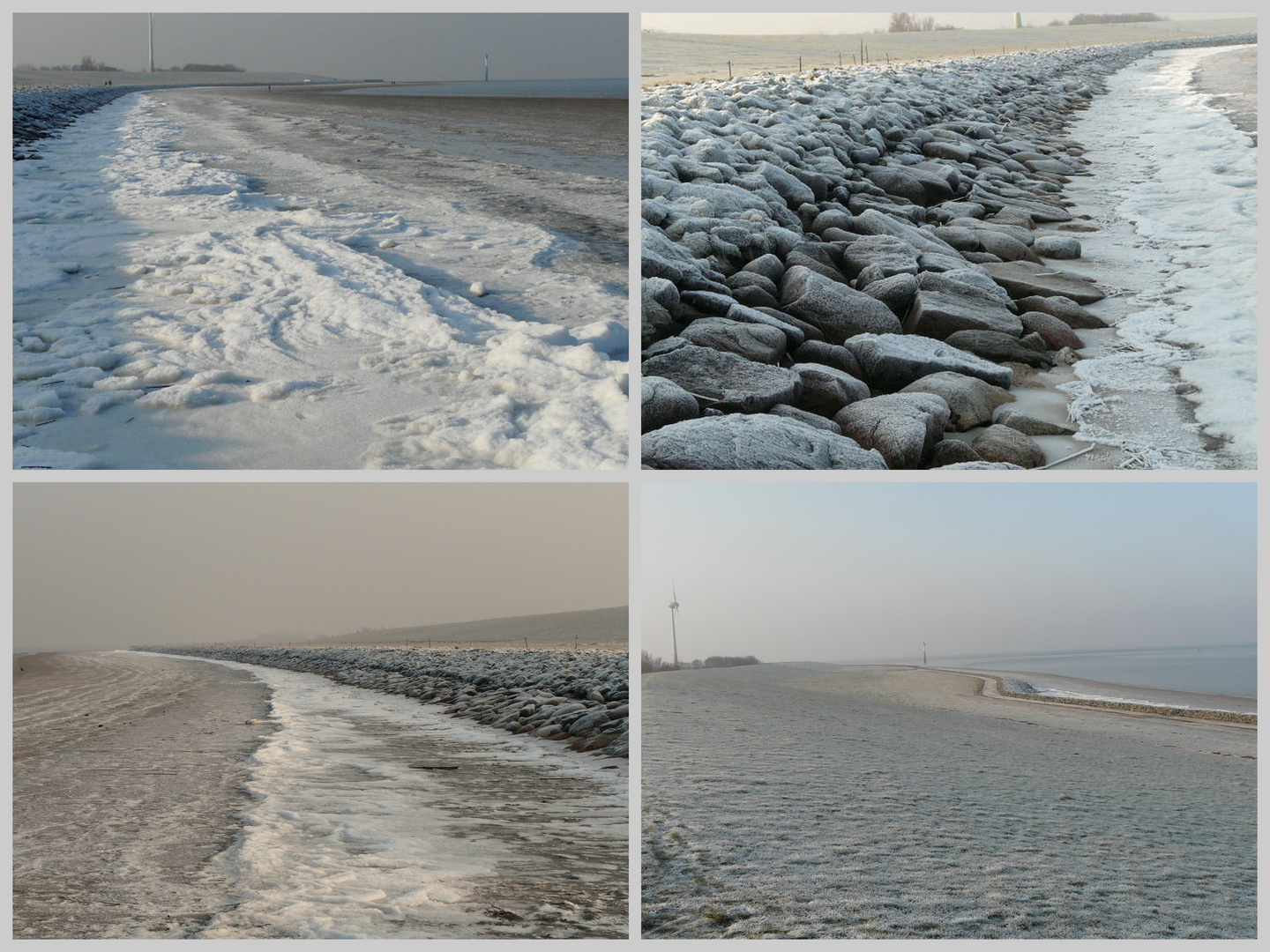 Winter am Elbe Deich und Strand!