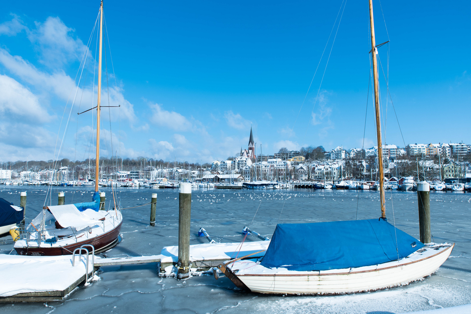 Winter am Flensburger Hafen