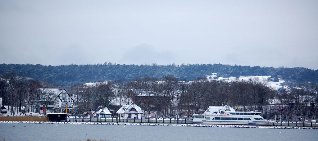 Winter am Hafen von Kloster Insel Hiddensee