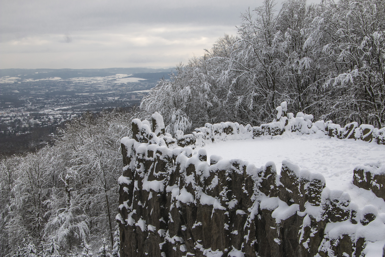 Winter am Herkules (Kassel)