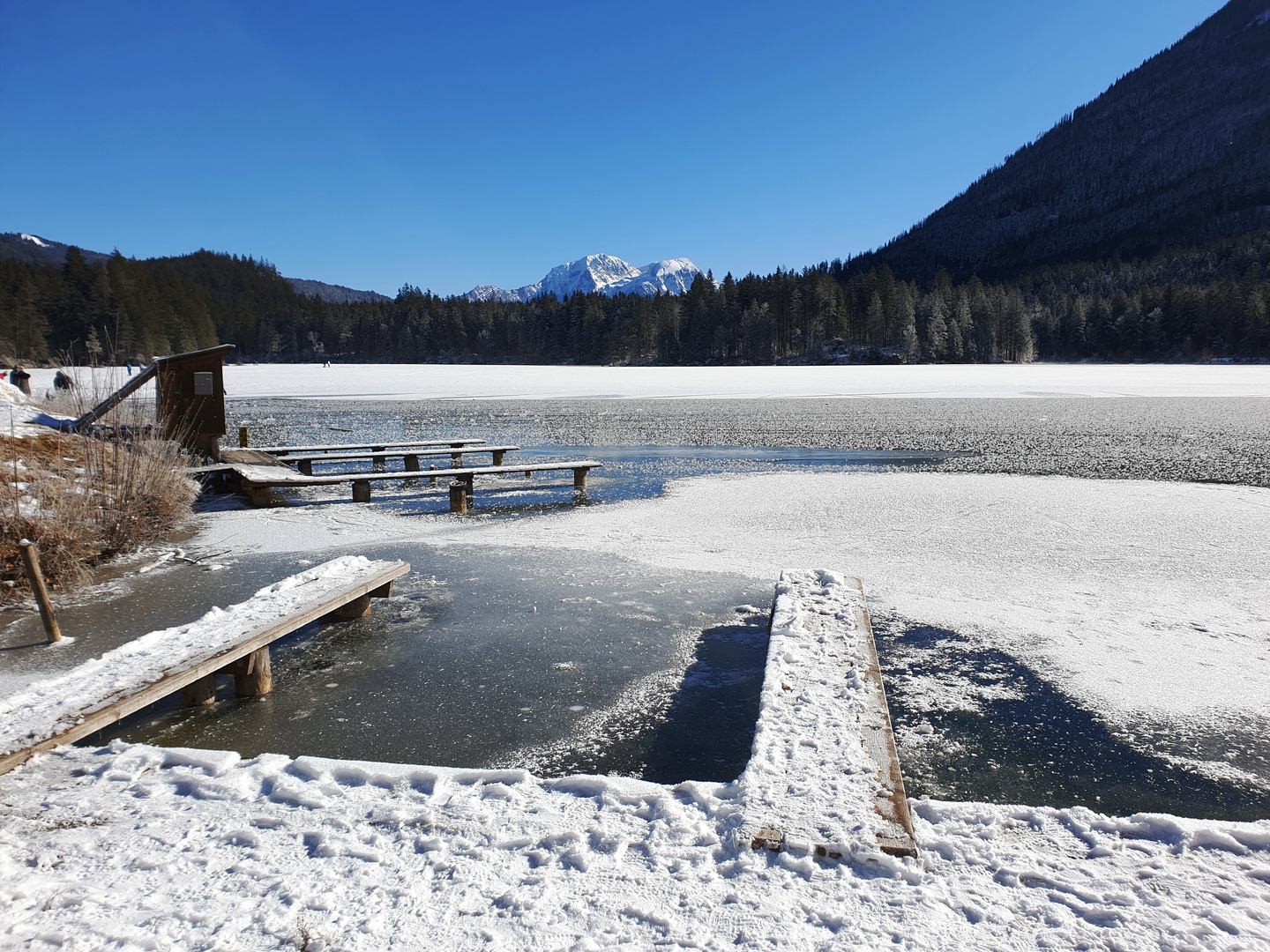 Winter am Hintersee im Berchtesgadener Land