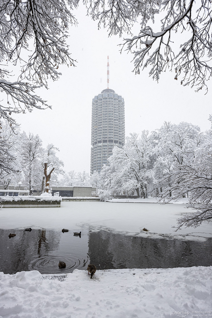 Winter am Hotelturm