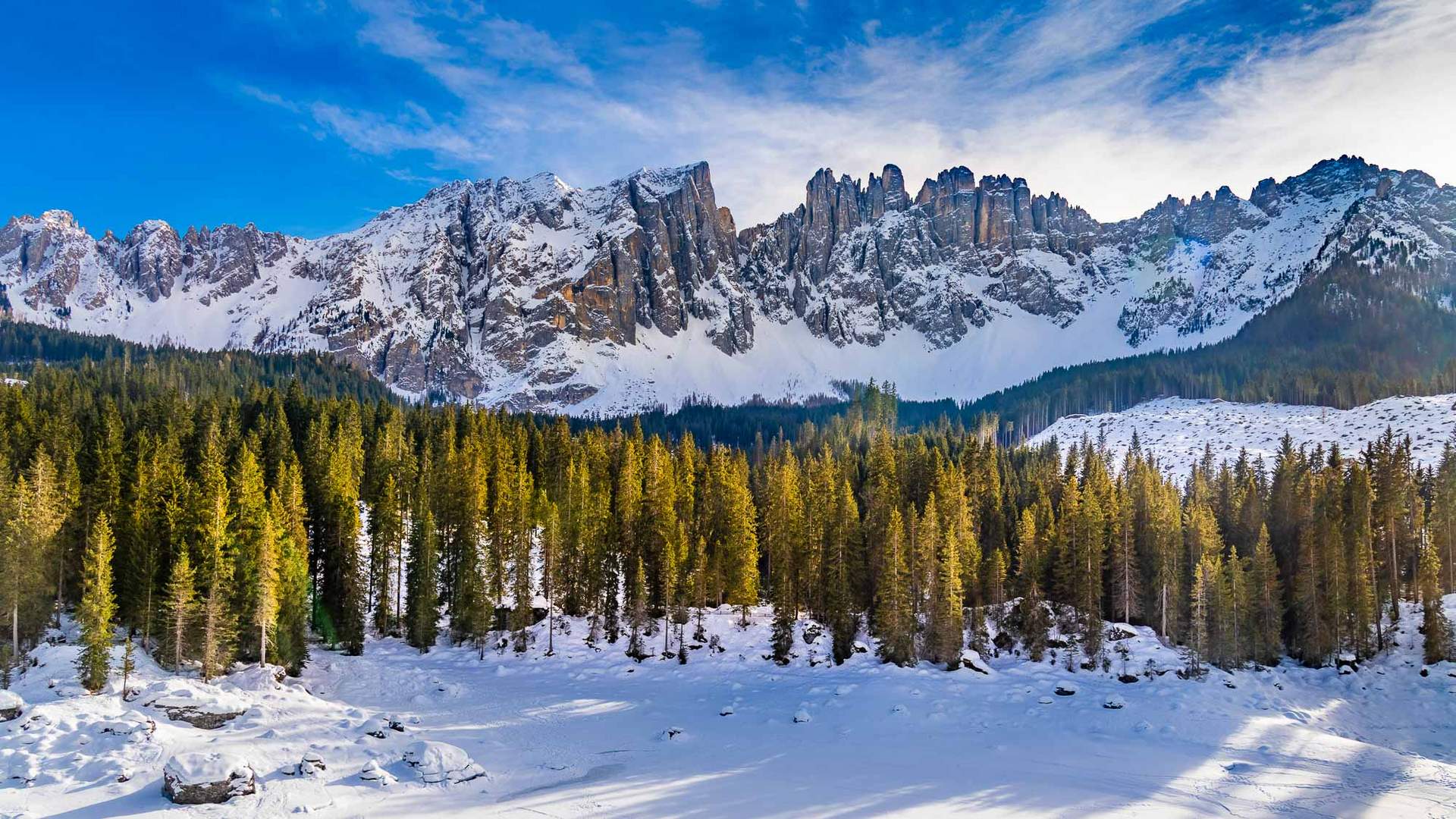 Winter am Karersee