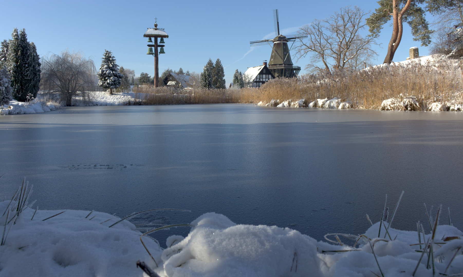 Winter am Mühlenmuseum Gifhorn