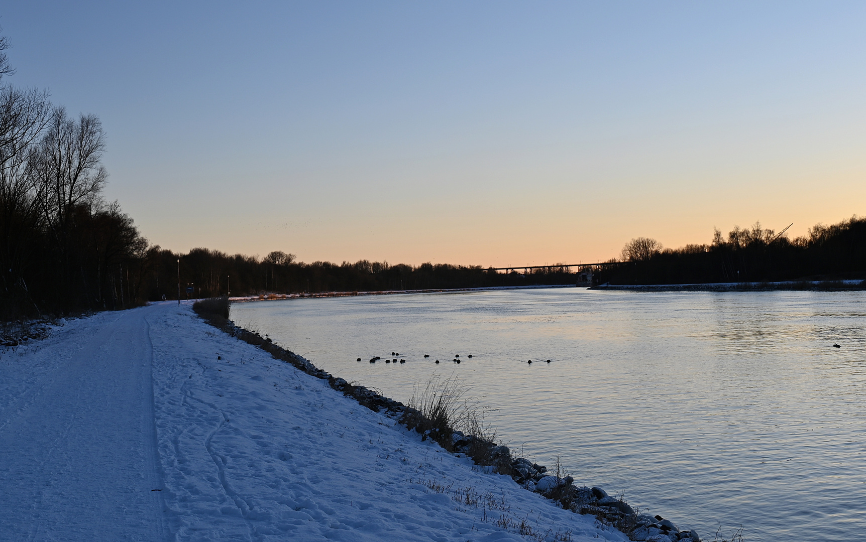 Winter am Nord-Ostsee-Kanal