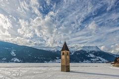 Winter am Reschensee