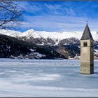 Winter am Reschensee