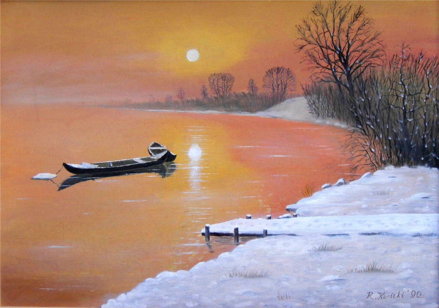 „Winter am See“ #1 (rot)