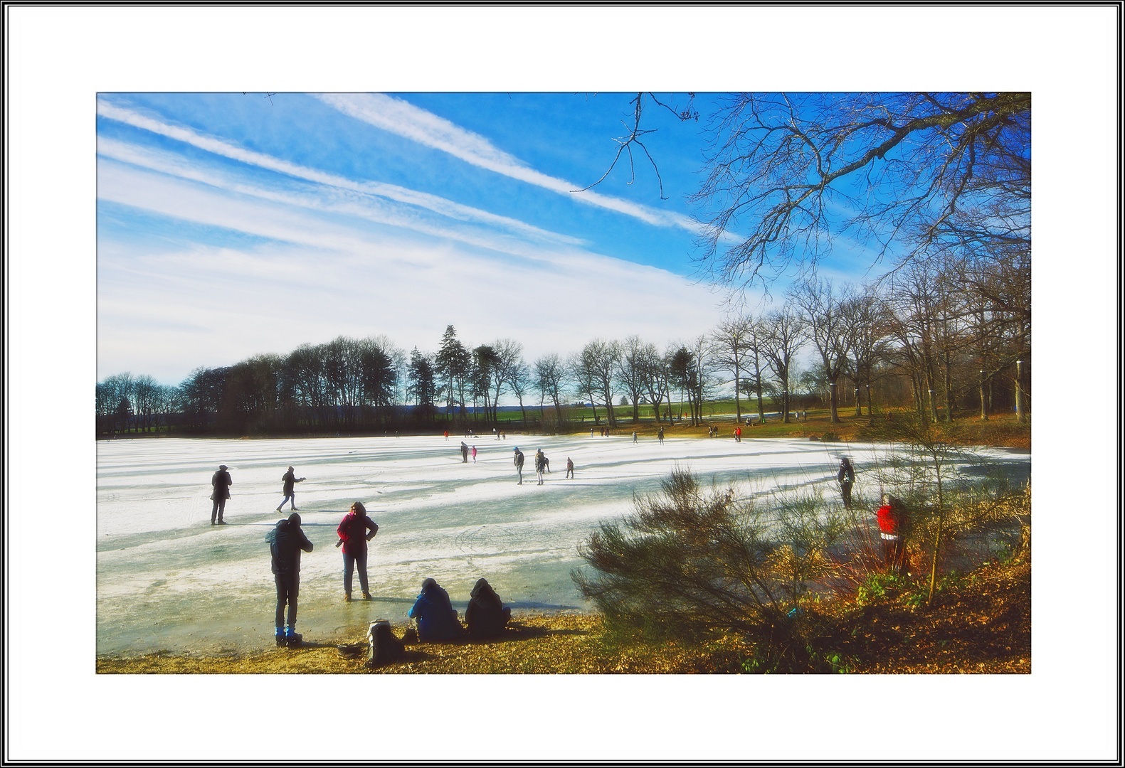 Winter am See..malerisch bearbeitet & weichgezeichnet