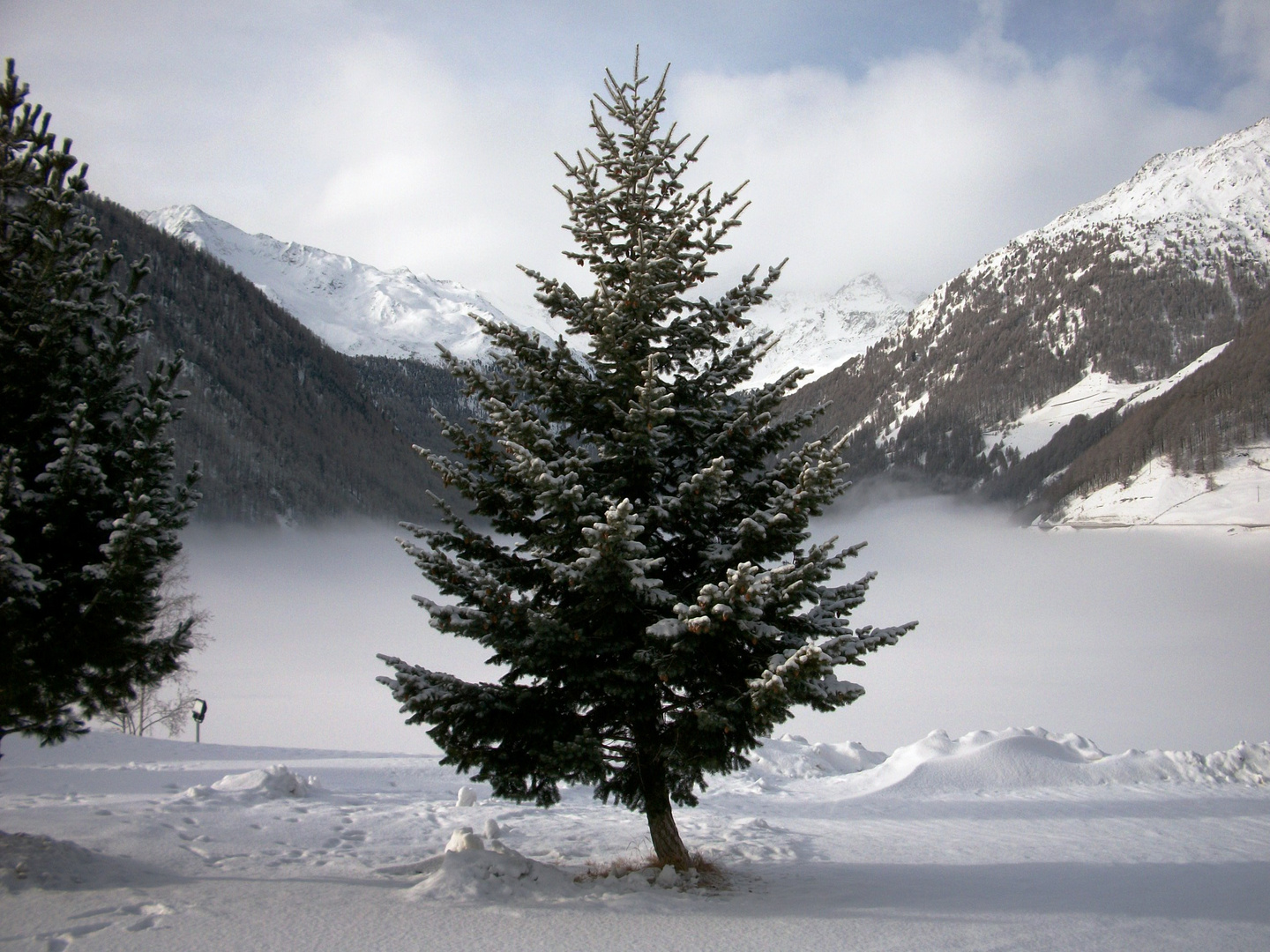 Winter am Stausee von Vernagt/Schnalstal